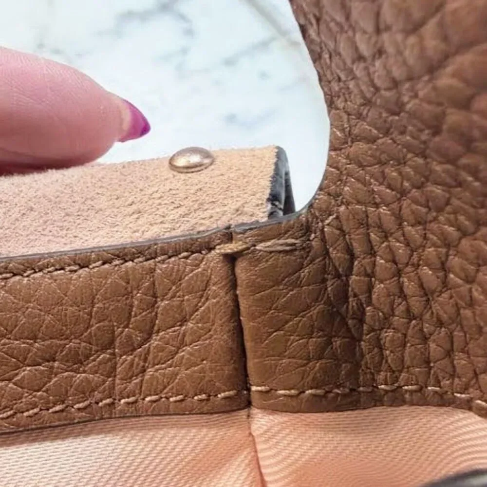 Coach Dakota Mini Studded Crossbody Bag Tan Pebbled Leather